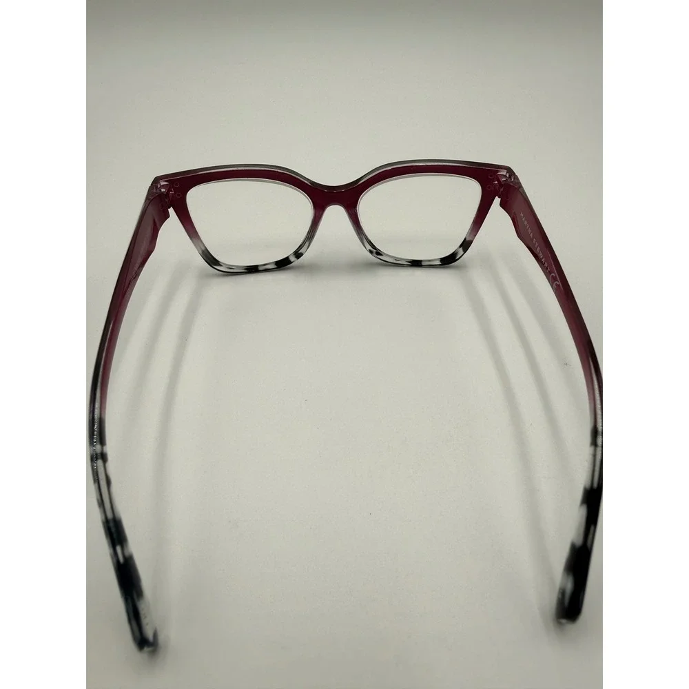 Martha Stewart Reading Glasses Womens OS Wine Red Excellent +3.00 CMX1105-D